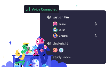 Entre no canal de voz da Discord